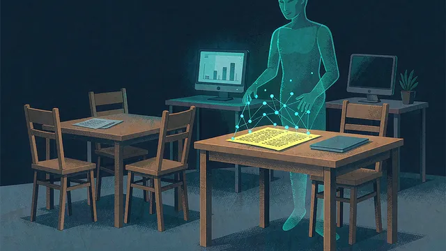 Illustration for the news story: AI linked to loss of 200,000 U.S. creative jobs, analysis shows