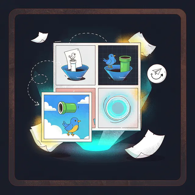 Illustration for the news story: Bluesky’s Attie AI now builds shareable games and apps from a prompt