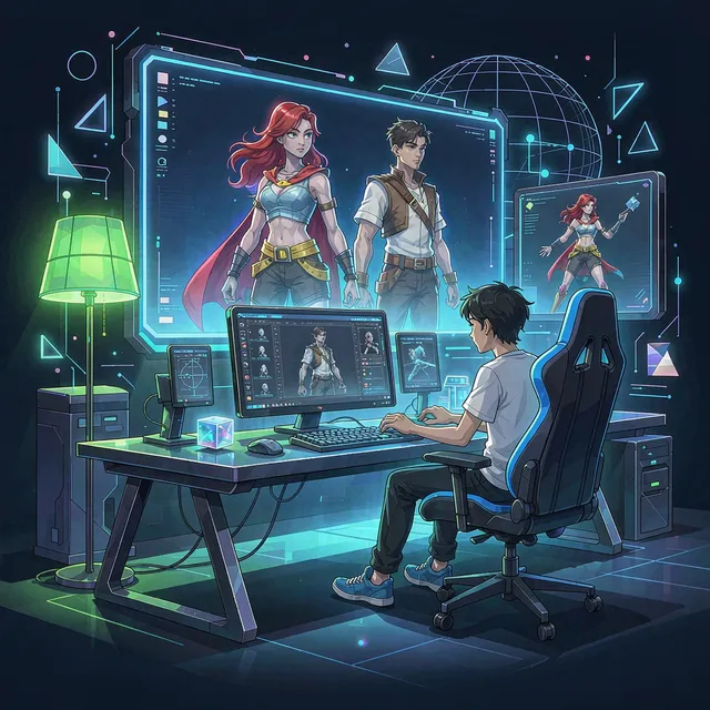 Illustration for the news story: Epic Games mandates 'AI-first' development for delayed Disney shooter