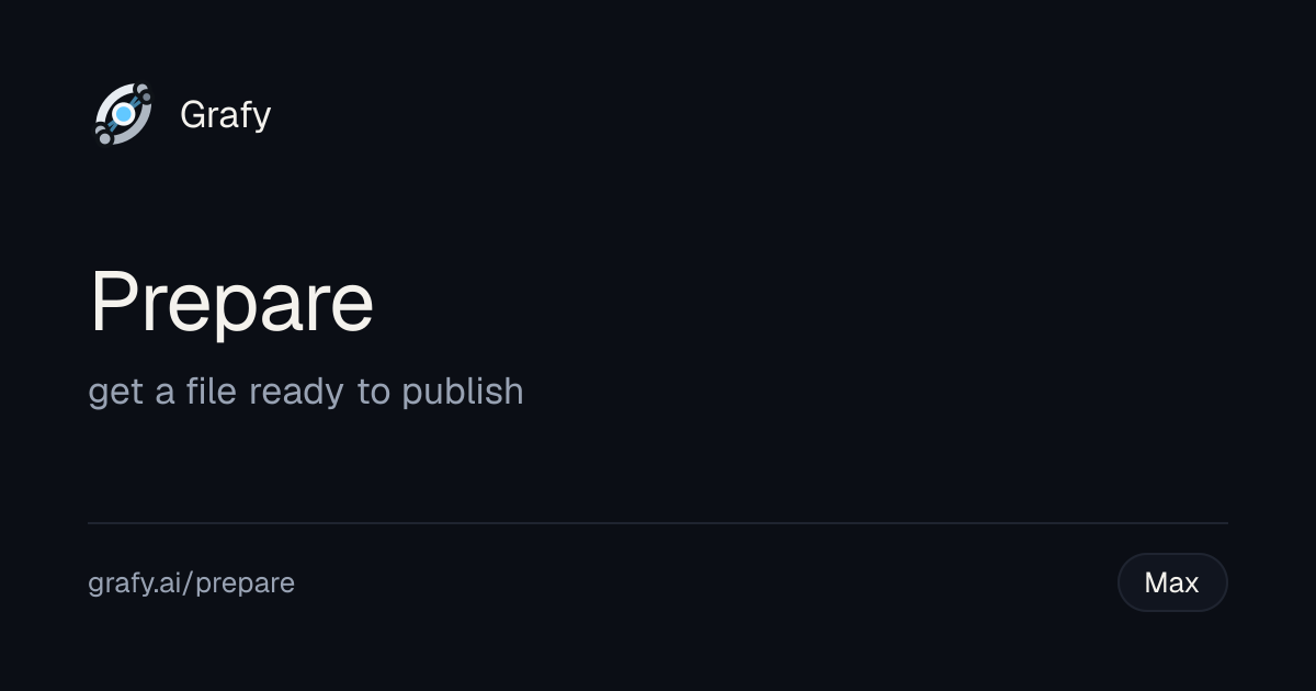 Prepare on Grafy