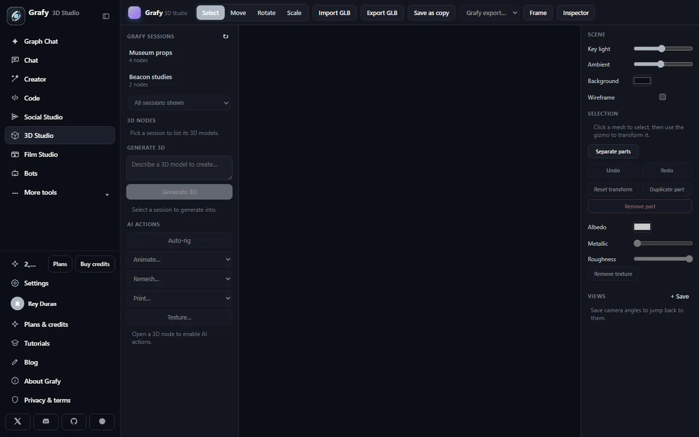 The 3D Studio editor shell