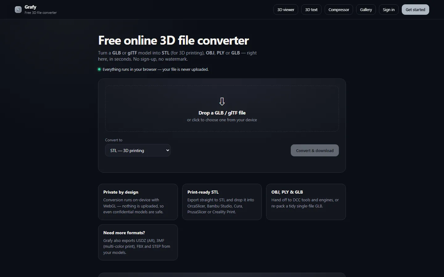 The free 3D format converter