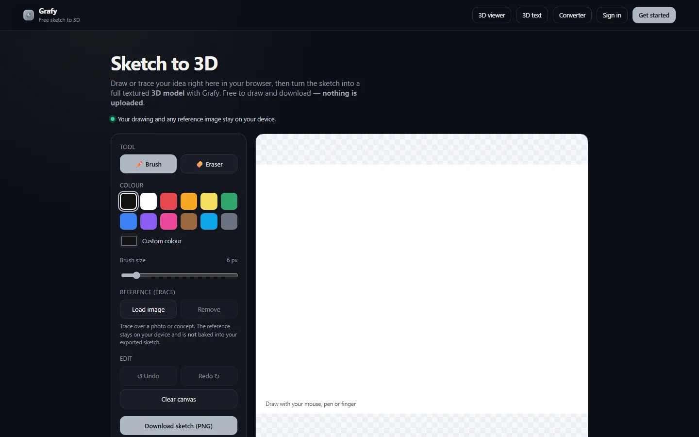 The free sketch-to-3D drawing pad